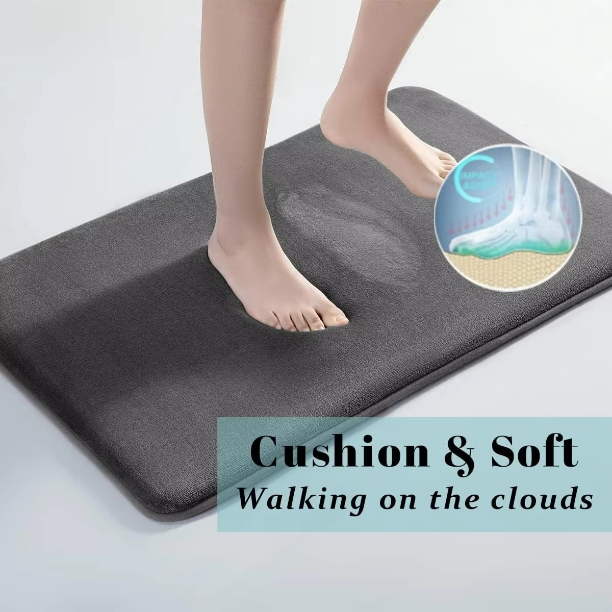 Soft Plush Non-Slip Coral Bath Rug