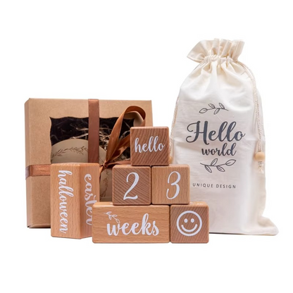 Personalized Wooden Baby Keepsake Blocks