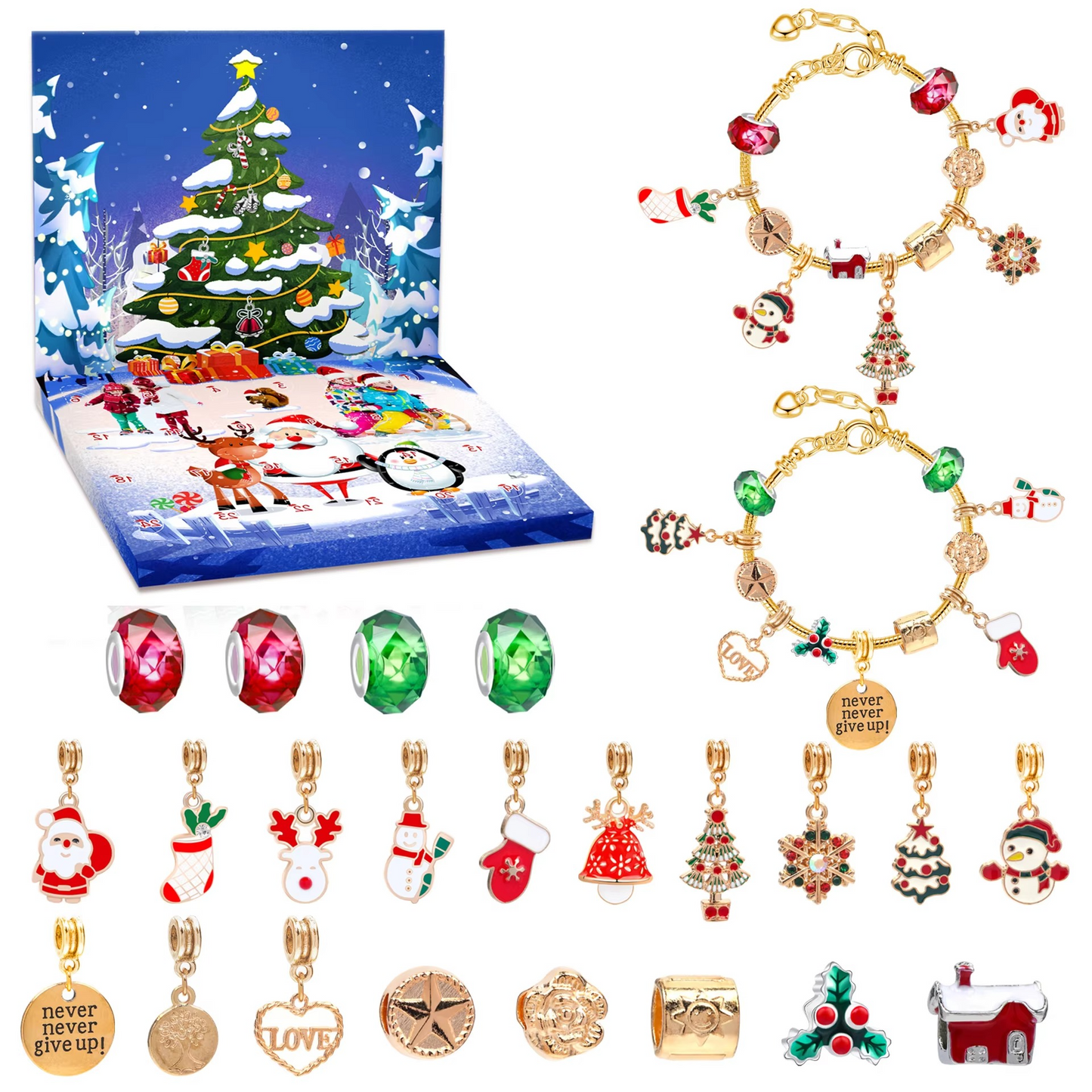 Fun Countdown Advent Calendar Jewelry Gift Set