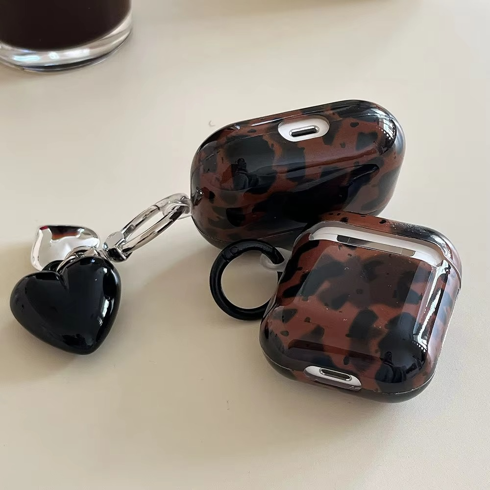 Vintage Animal Pattern AirPods Keychain Holder