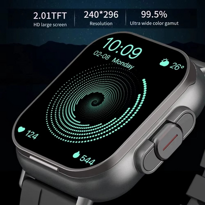 Compact Smart Watch with Bluetooth and Fitness Monitor