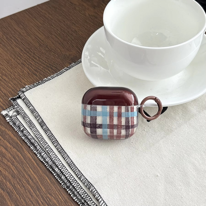Classic Brown Plaid Headphone Cover