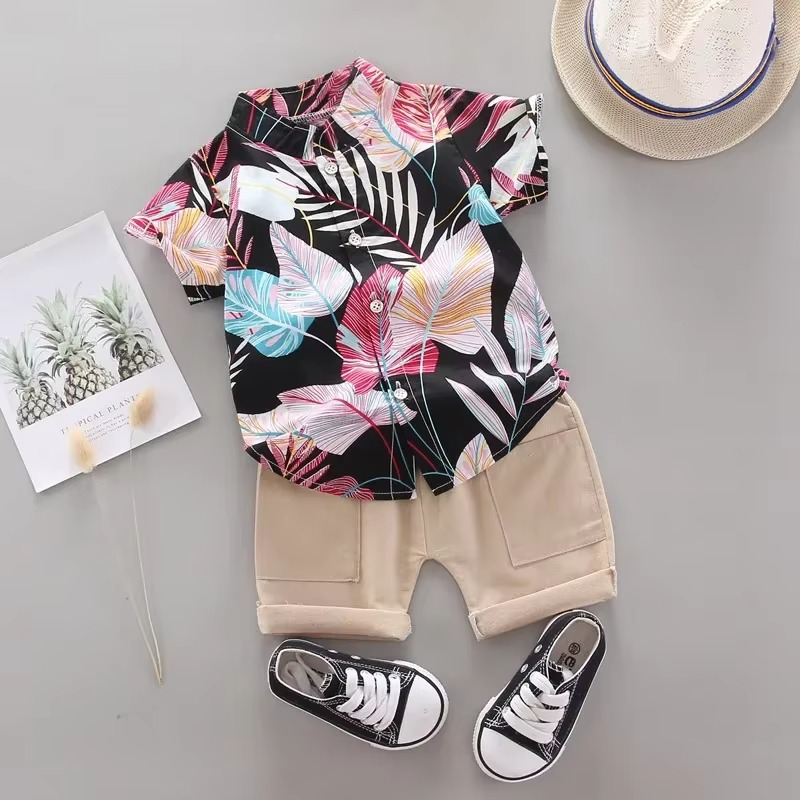 Cute Baby Boy Summer Shorts Set
