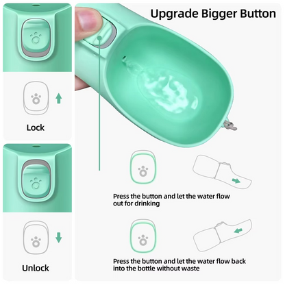 Collapsible Spill Proof Pet Travel Water Bottle