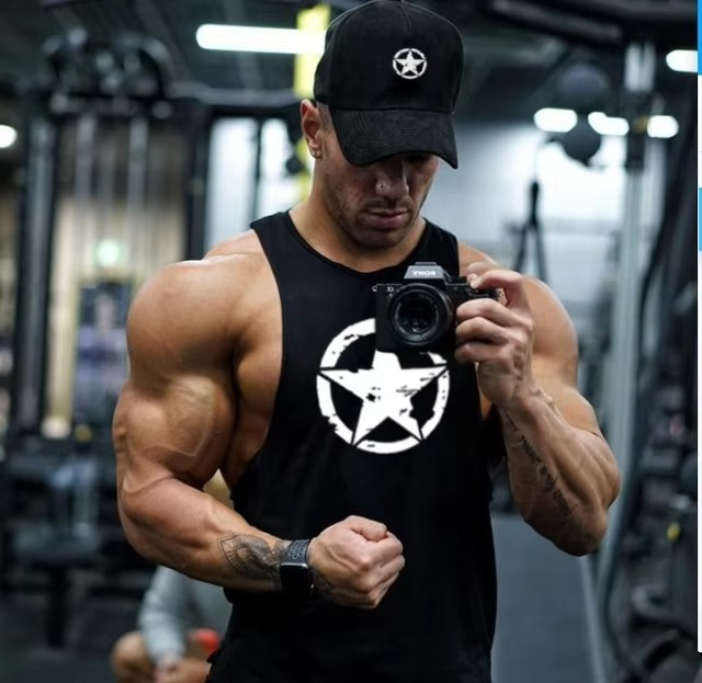 Men's Breathable Gym Vest - Sports Sleeveless Tank Top