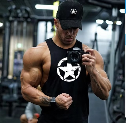 Men's Breathable Gym Vest - Sports Sleeveless Tank Top