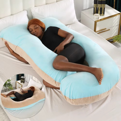 Contoured Full Body Pillow for Side Sleeping Support