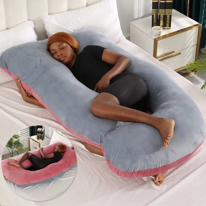 Contoured Full Body Pillow for Side Sleeping Support