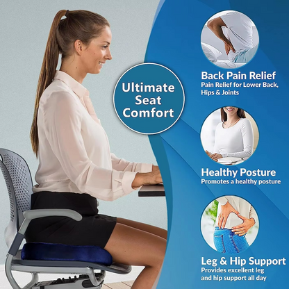 Comfortable Memory Foam Cushion with Grip Bottom
