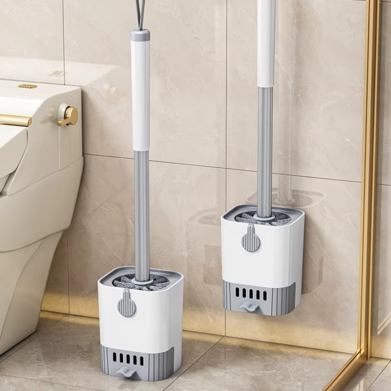 Adjustable Toilet Brush with Compact Holder - Hehif