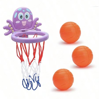 Fun Kids Bath Toy Basketball Set with 3 Balls