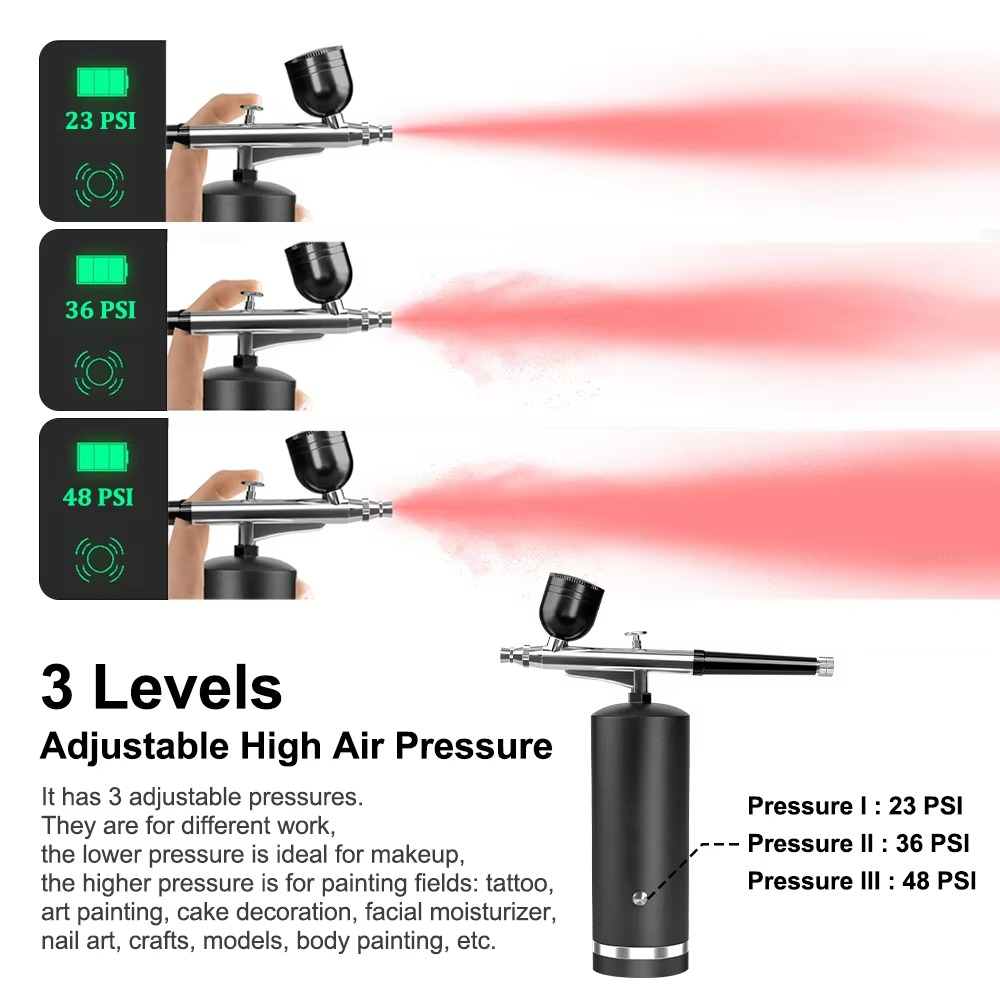 Compact Portable Air Spray Gun for Beauty and Crafts