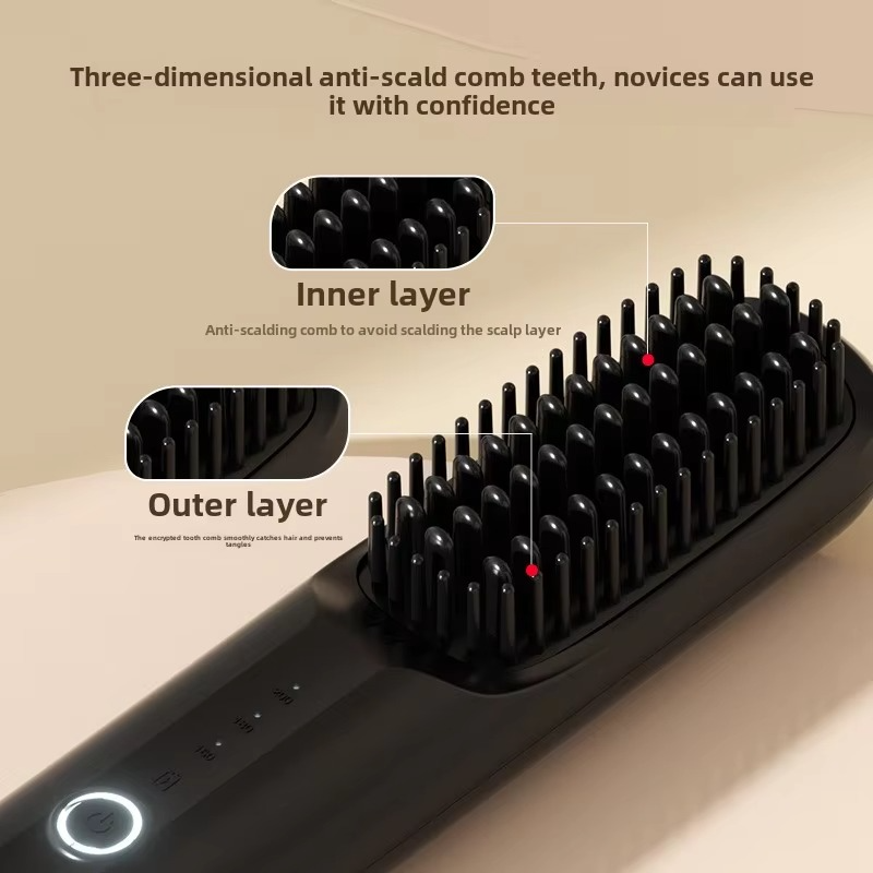 Fast Charging Ionic Hair Straightener – Ceramic Flat Iron Comb