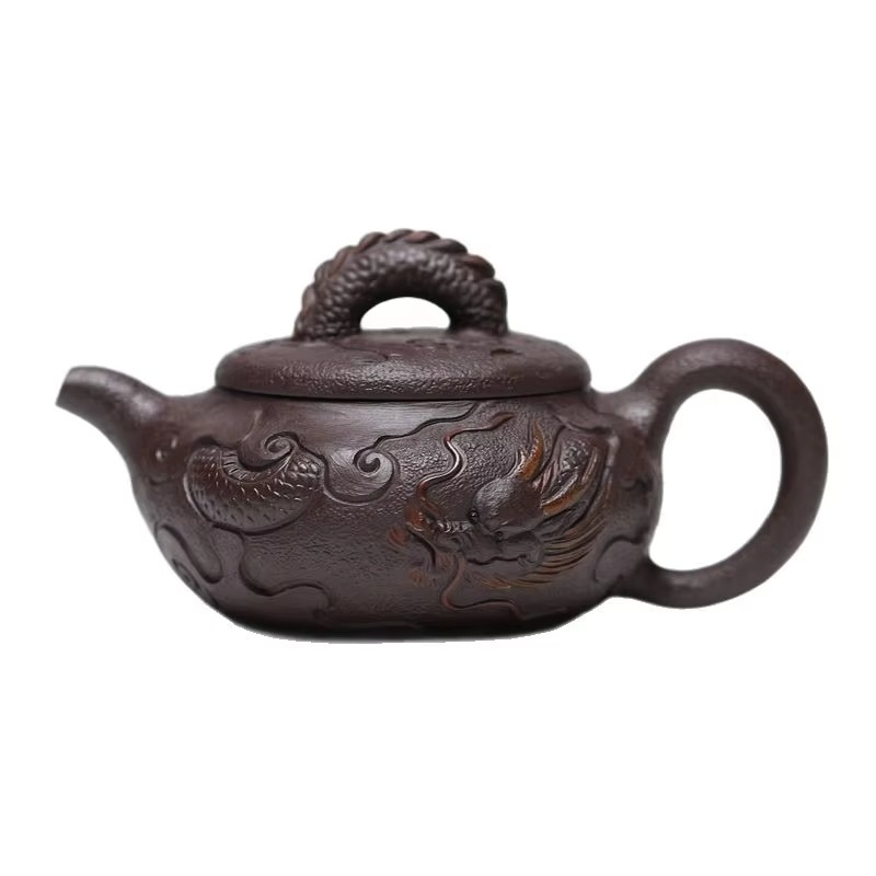 Unique Ceramic Teapot Set with Dragon Pattern - Hehif