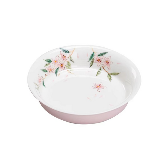 Colorful Floral Ceramic Tea Tray and Coaster Set - Hehif