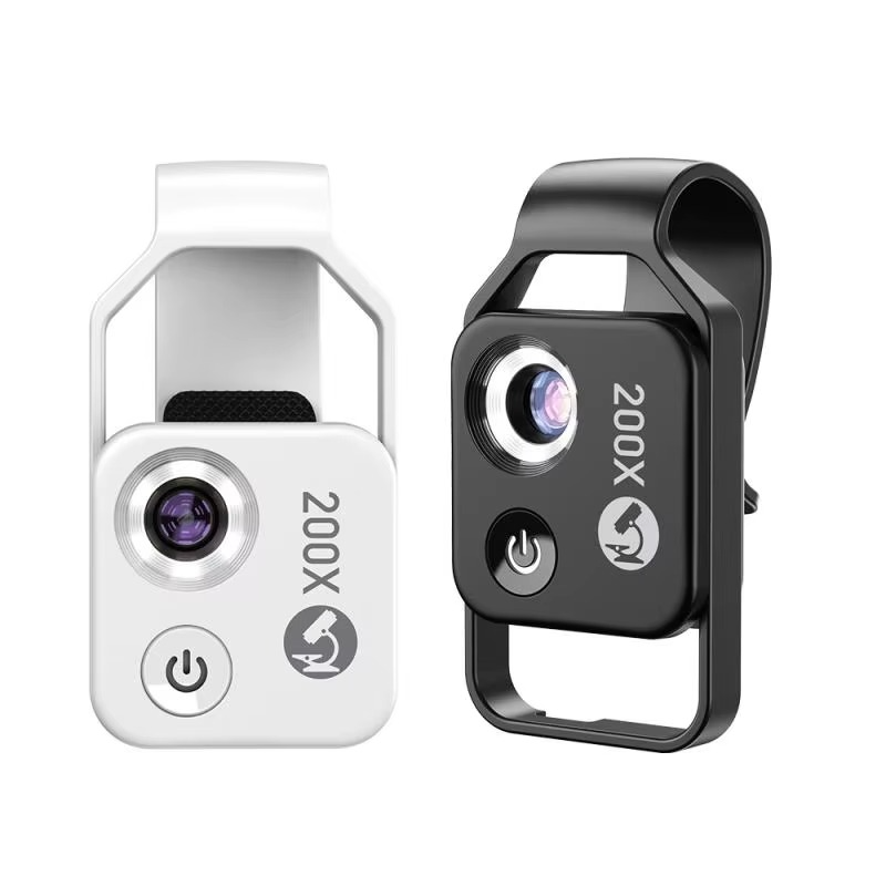 High Power 200X Phone Microscope Lens with Clip
