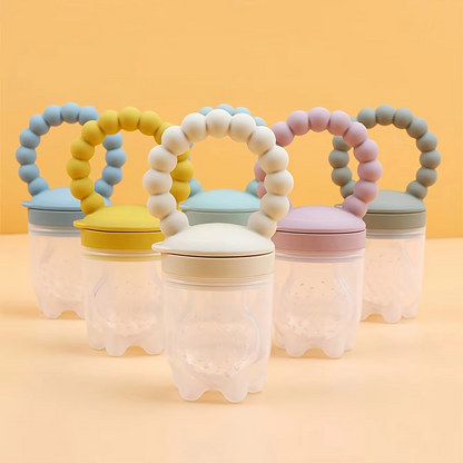 Soft Baby Fruit Pacifier Set with Easy Grip Handles - Hehif