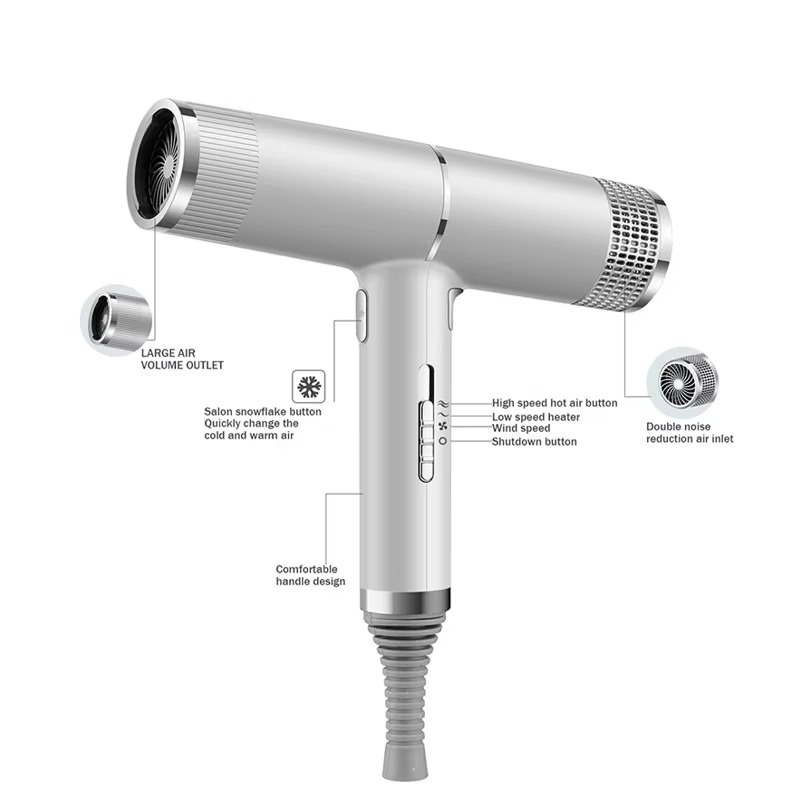 Fast Powerful Ionic Hair Dryer with Concentrator Nozzle