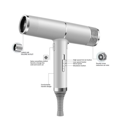 Fast Powerful Ionic Hair Dryer with Concentrator Nozzle