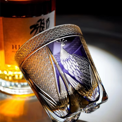 Premium Crystal Engraved Whiskey Glass