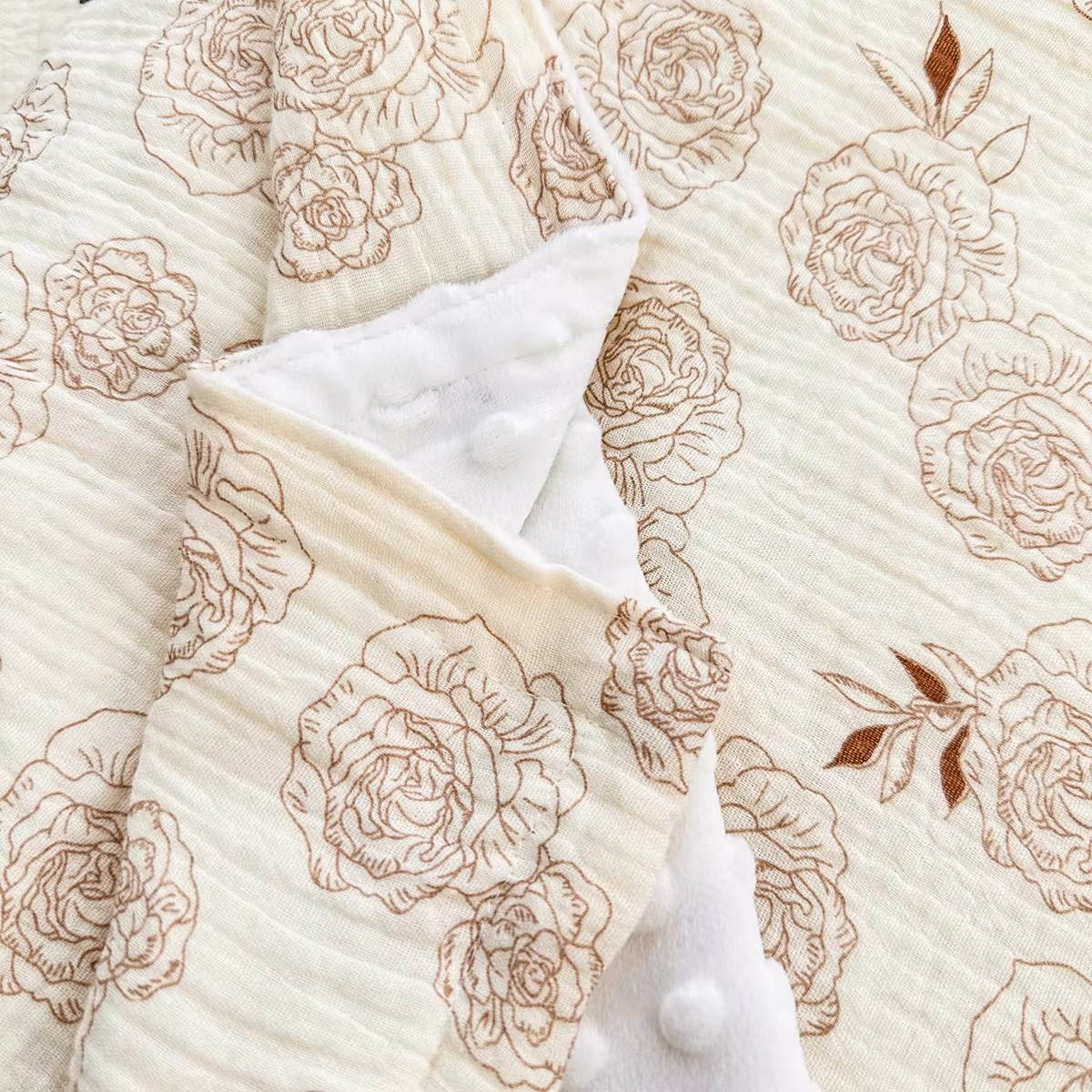 Gentle Baby Blanket, Plush Swaddle Wrap, 39x39 Inches