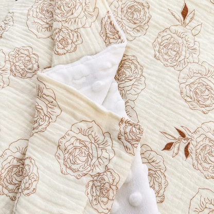 Gentle Baby Blanket, Plush Swaddle Wrap, 39x39 Inches