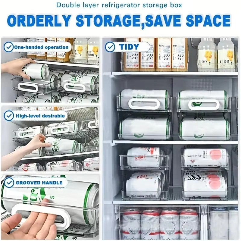 Space Saving Fridge Can Storage Organizer