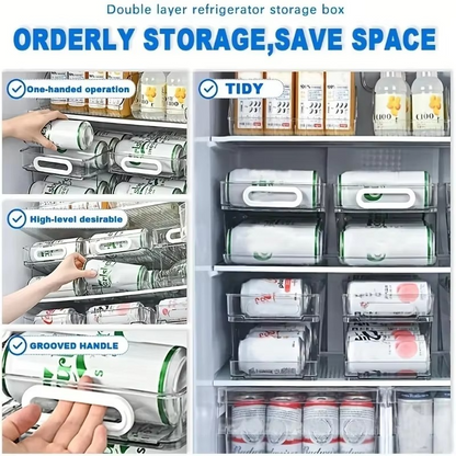 Space Saving Fridge Can Storage Organizer
