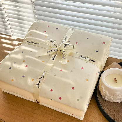 Pretty Patterned Cotton Bed Set with Duvet Cover