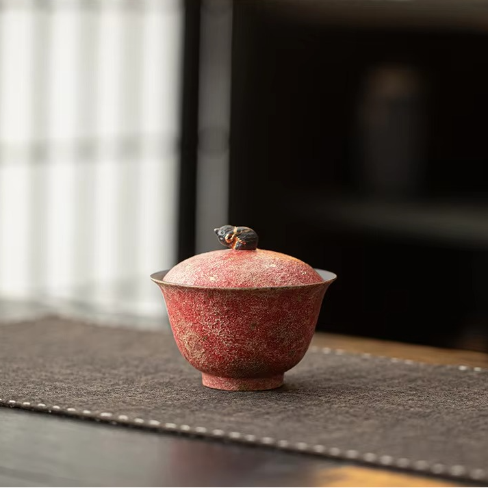 Delicate Handpainted Ceramic Tea Set with Lid