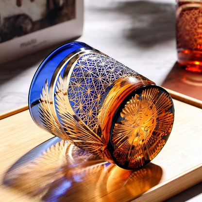 Luxury Cut Crystal Whiskey Tumbler Glass