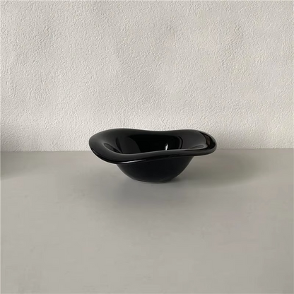 White Porcelain Dessert Bowl, Asian Style Saucer Dish