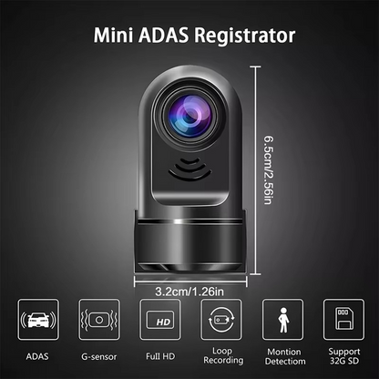 Full HD 360° Rotating Compact Dash Cam with Night Vision