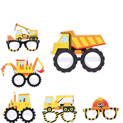 Fun Building Theme Party Glasses 6 Pack