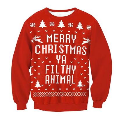 Fun Winter Christmas Long Sleeve Men's Sweatshirt