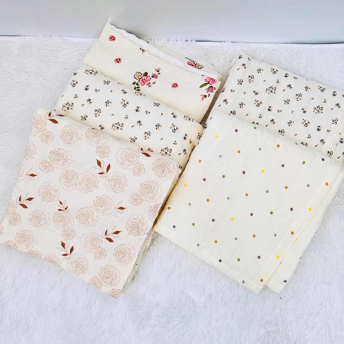 Gentle Baby Blanket, Plush Swaddle Wrap, 39x39 Inches