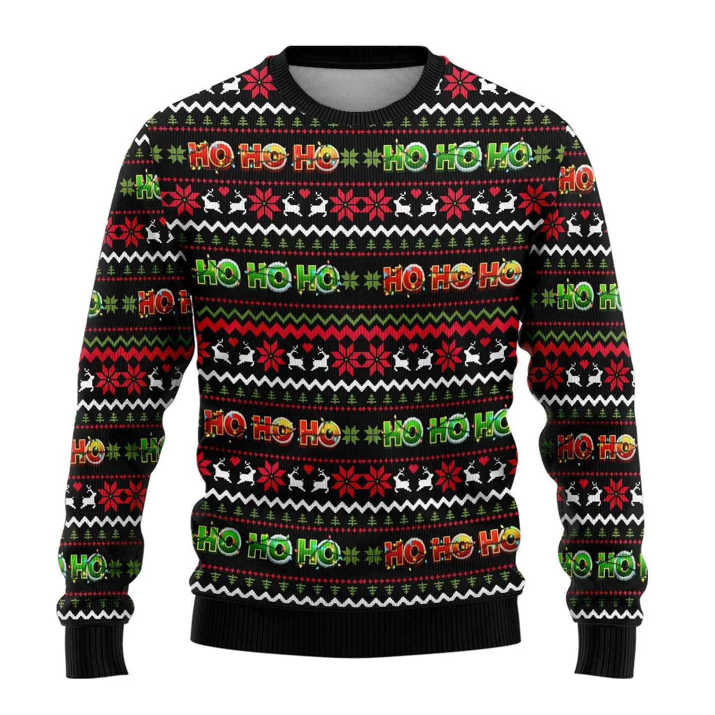 Humorous Beer Xmas Sweater Long Sleeve Funny Print