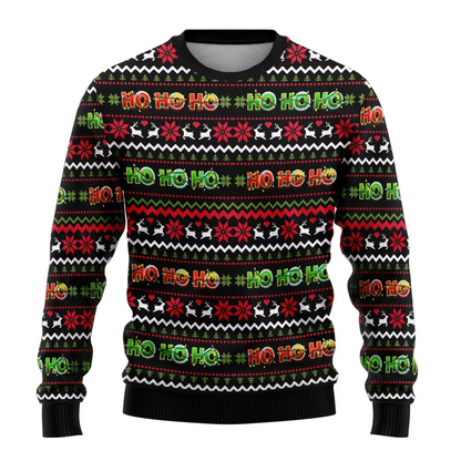 Humorous Beer Xmas Sweater Long Sleeve Funny Print