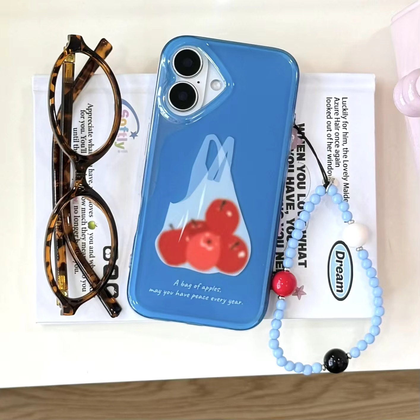 Colorful Phone Case with Interchangeable Charm Pendant