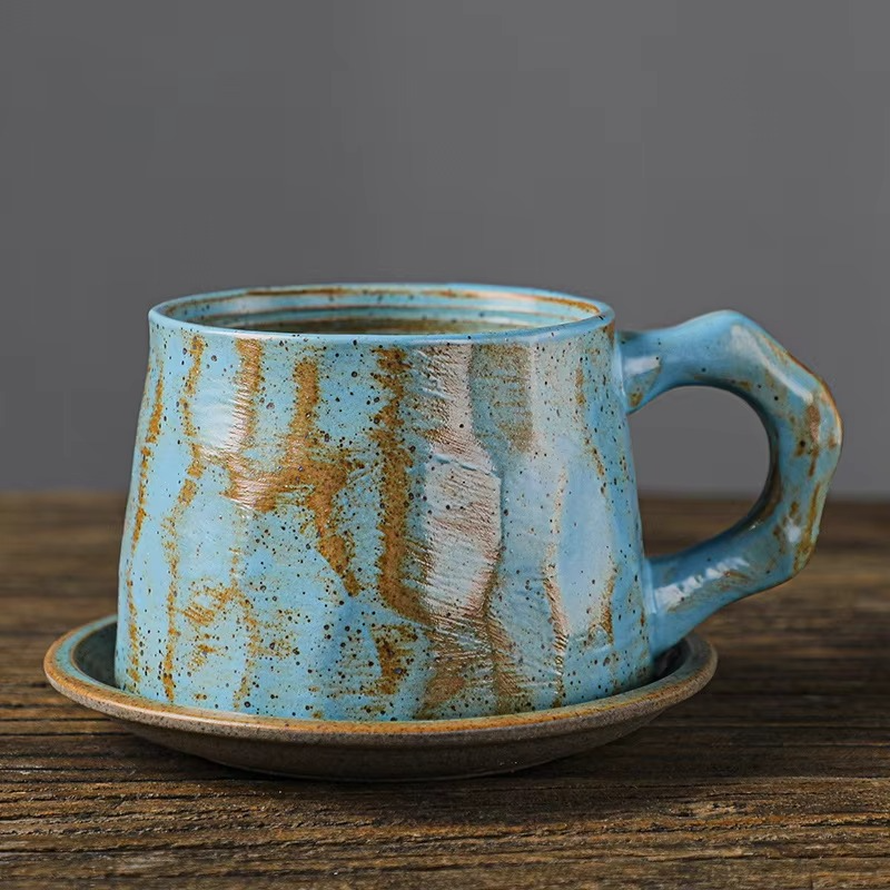 Unique Artisan Ceramic Mug Set 10oz