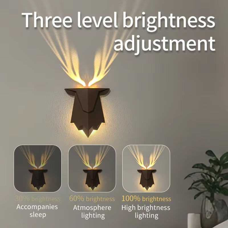 Deer Shaped LED Wall Light with Remote