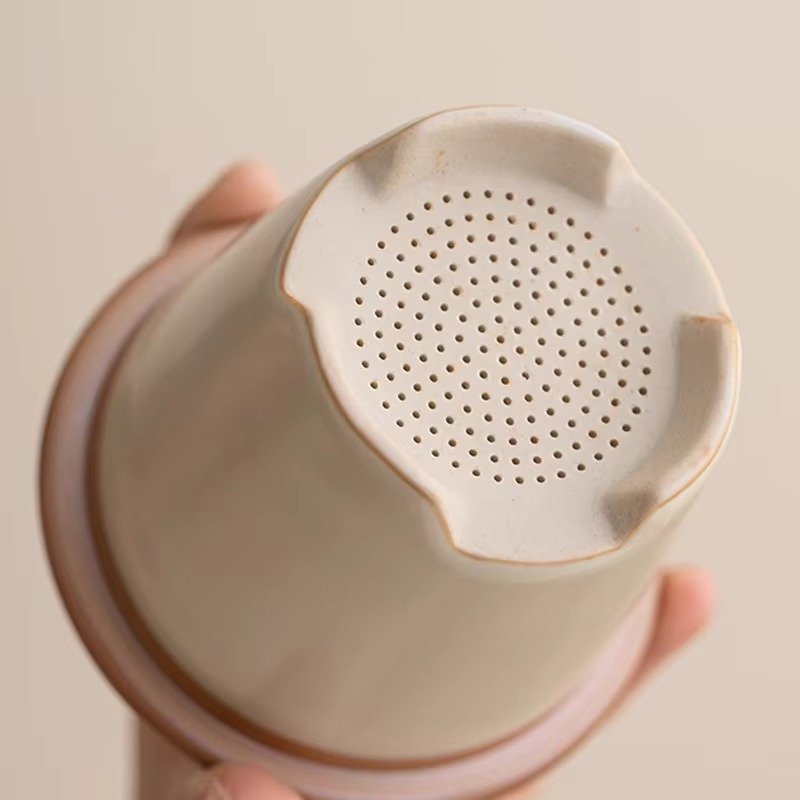 Traditional Asian Tea Infuser Coffee Mug, 13.5oz