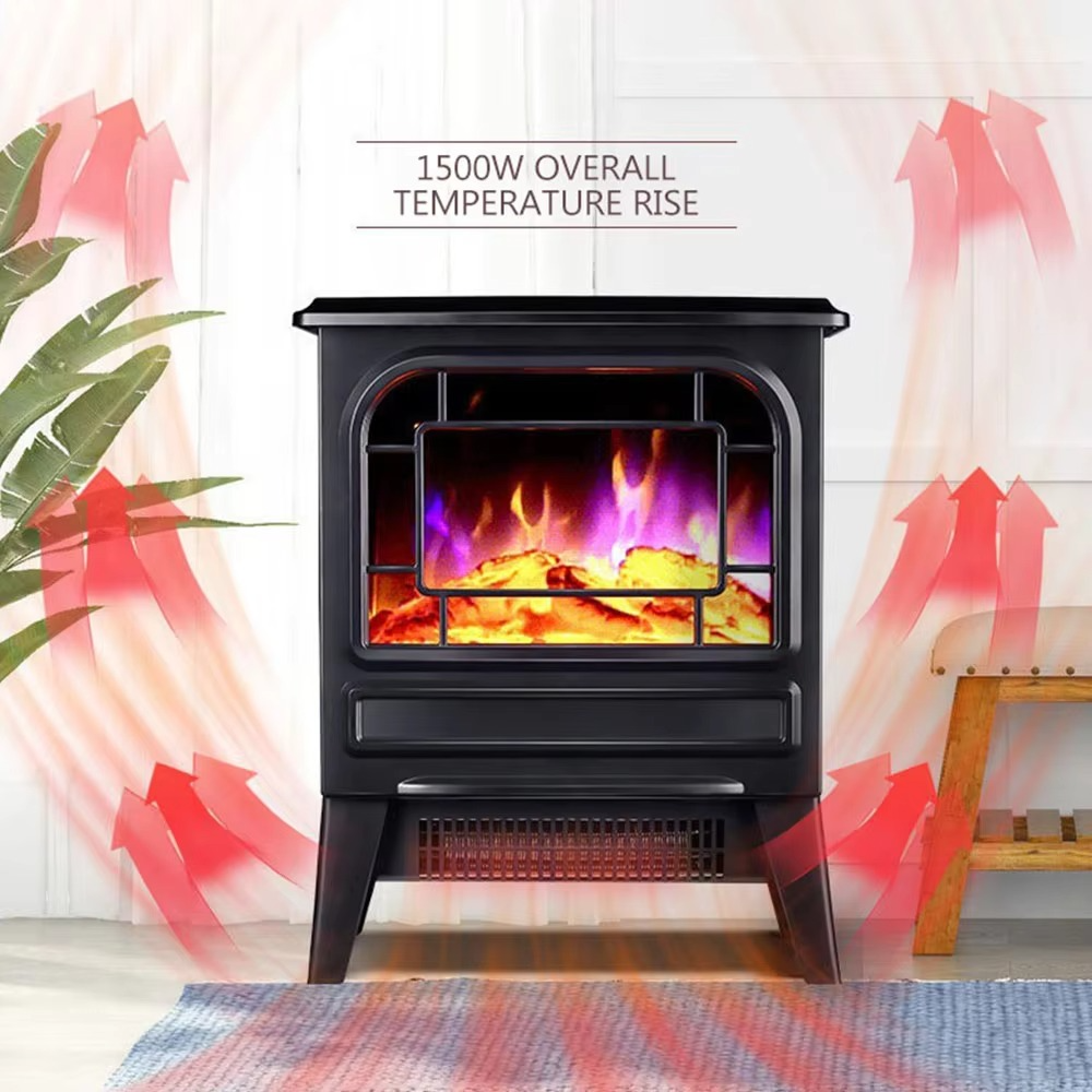 Warm Electric Fire Heater with Realistic LED Flames