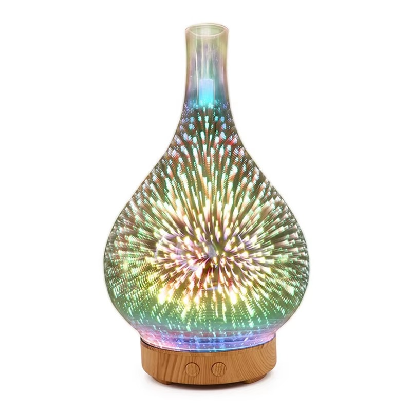 Compact 3.3oz Glass Aroma Diffuser & Humidifier for Home