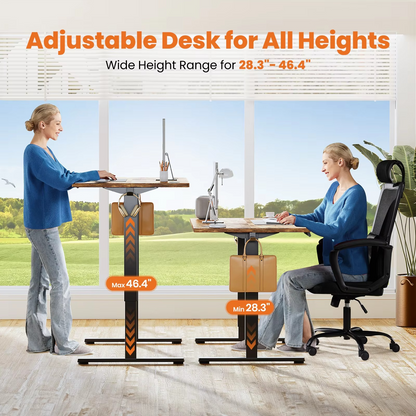 Space Saving Motorized Stand Up Desk 63x24