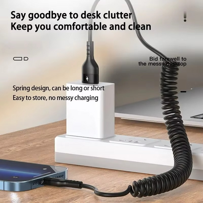 Dual Tip Fast Charging Cable USB-C & Lightning