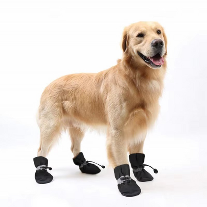Grip Sole Dog Snow Booties 4-Pack Outdoor Pet Shoes - Hehif