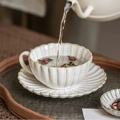 Delicate Floral China Tea Cup and Saucer Set
