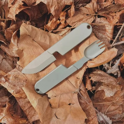 Portable Travel Cutlery Kit with Knife and Fork