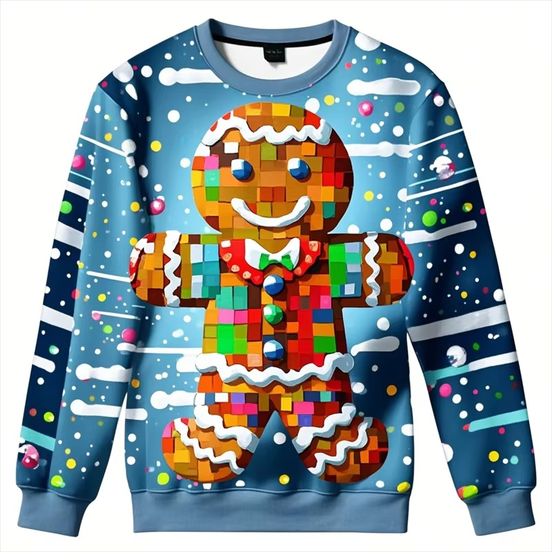 Funny Xmas 3D Graphic Sweatshirt for Men